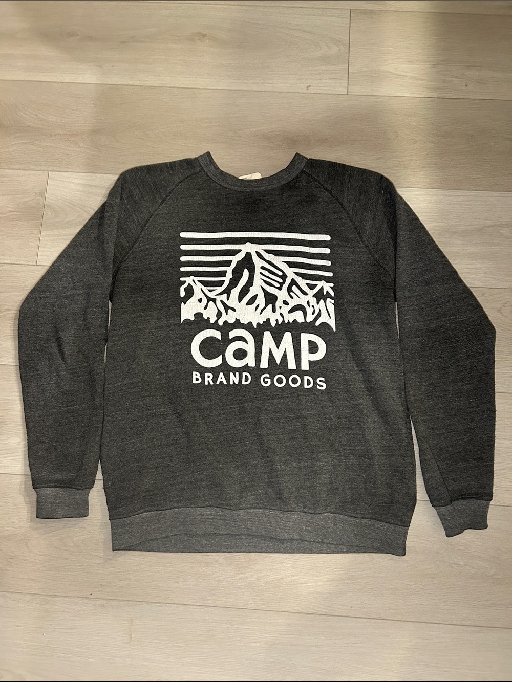 Camp Brand Goods Women's Dark Gray Graphic Crew Sweatshirt